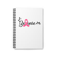 Load image into Gallery viewer, Believe Spiral Notebook - Ruled Line
