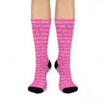 Load image into Gallery viewer, ๐ Support in Every Step: Breast Cancer Awareness Cozy Cushioned Crew Socks ๐