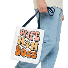 Load image into Gallery viewer, Wife Mom Boss Tote Bag