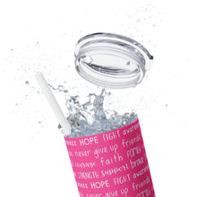 Load image into Gallery viewer, BRCA Skinny Tumbler with Straw, 20oz | Pink