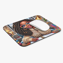 Load image into Gallery viewer, ๐ Chic Girlie Muse Mouse Pad โ Rainbow Glasses & Cozy Confidence