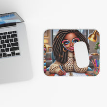 Load image into Gallery viewer, ๐ Chic Girlie Muse Mouse Pad โ Rainbow Glasses & Cozy Confidence