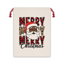 Load image into Gallery viewer, 🎄 Festive Merry Christmas Gift Bag – African American Santa Claus