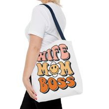 Load image into Gallery viewer, Wife Mom Boss Tote Bag