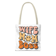 Load image into Gallery viewer, Wife Mom Boss Tote Bag