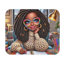 Load image into Gallery viewer, ๐ Chic Girlie Muse Mouse Pad โ Rainbow Glasses & Cozy Confidence