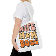 Load image into Gallery viewer, Wife Mom Boss Tote Bag