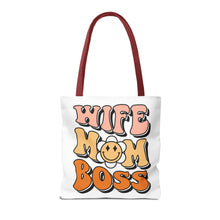 Load image into Gallery viewer, Wife Mom Boss Tote Bag