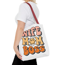 Load image into Gallery viewer, Wife Mom Boss Tote Bag