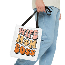 Load image into Gallery viewer, Wife Mom Boss Tote Bag