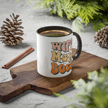 Load image into Gallery viewer, ✨ 'Wife Mom Boss' Two-Tone Accent Mug: A Sip of Empowerment ✨