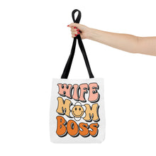 Load image into Gallery viewer, Wife Mom Boss Tote Bag