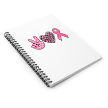 Load image into Gallery viewer, Peace Love Cure - Spiral Notebook - Ruled Line