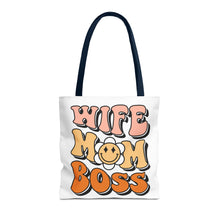 Load image into Gallery viewer, Wife Mom Boss Tote Bag