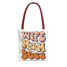 Load image into Gallery viewer, Wife Mom Boss Tote Bag