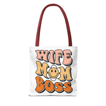 Load image into Gallery viewer, Wife Mom Boss Tote Bag