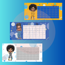 Load image into Gallery viewer, Jazzy Girl 2026 Desktop Calendar | Stylish 11x5 Desk Planner