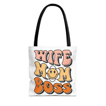 Load image into Gallery viewer, Wife Mom Boss Tote Bag