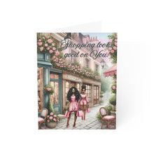 Load image into Gallery viewer, ๐ Chic "Shopping Looks Good on You!" Birthday Greeting Card โ Perfect for the Fashionista!