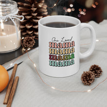 Load image into Gallery viewer, "One Loved Mama" Multicolor Typographic Mug – Celebrate Motherhood with Every Sip