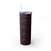 Load image into Gallery viewer, BRCA Skinny Tumbler with Straw, 20oz | Black