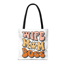 Load image into Gallery viewer, Wife Mom Boss Tote Bag