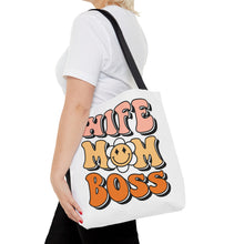 Load image into Gallery viewer, Wife Mom Boss Tote Bag