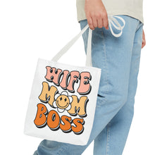 Load image into Gallery viewer, Wife Mom Boss Tote Bag