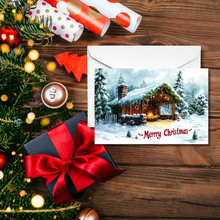 Load image into Gallery viewer, Handmade Christmas Greeting Card Set - Unique AI-Generated Festive Designs