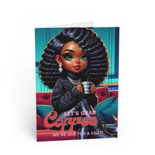 Load image into Gallery viewer, ☕ “Let’s Grab Coffee” Greeting Card | 5x7 Glossy with Envelope ☕