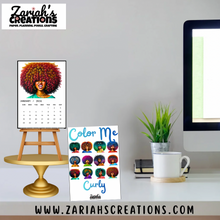 Load image into Gallery viewer, Color me Curly Desktop Calendar 2026