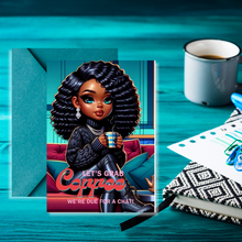 Load image into Gallery viewer, ☕ “Let’s Grab Coffee” Greeting Card | 5x7 Glossy with Envelope ☕