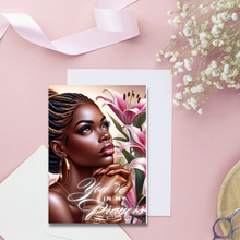Load image into Gallery viewer, 🌸 Elegant Floral Bliss – 5x7 Glossy Greeting Card with Envelope 🌸