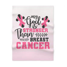 Load image into Gallery viewer, Breast Cancer Inspirational Pink Fleece Blanket