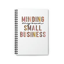 Load image into Gallery viewer, Pink and Leopard | Minding my own Small Business Journal | Spiral Notebook - Ruled Line