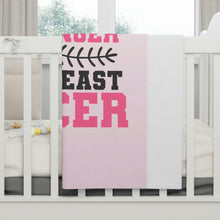 Load image into Gallery viewer, Breast Cancer Inspirational Pink Fleece Blanket