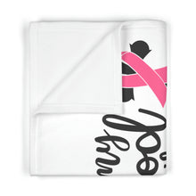Load image into Gallery viewer, Breast Cancer Inspirational | WHITE Fleece Blanket