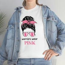 Load image into Gallery viewer, Warriors wear Pink | Breast Cancer | Women's Cotton T-shirt