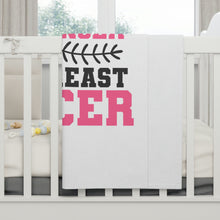 Load image into Gallery viewer, Breast Cancer Inspirational | WHITE Fleece Blanket