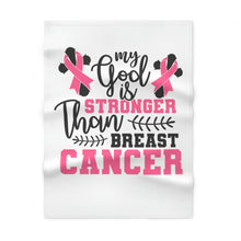 Load image into Gallery viewer, Breast Cancer Inspirational | WHITE Fleece Blanket