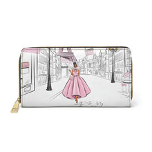 Load image into Gallery viewer, Shopping in Paris Zipper Wallet