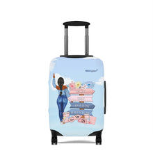Load image into Gallery viewer, Travel Girl Luggage Cover | Blue