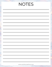 Load image into Gallery viewer, Blue Swirl Daily Printable/Planner Insert/Planner Printable,/Notes/ To do List/ Instant Download