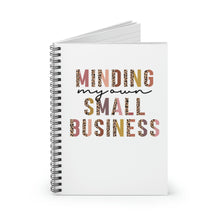 Load image into Gallery viewer, Pink and Leopard | Minding my own Small Business Journal | Spiral Notebook - Ruled Line