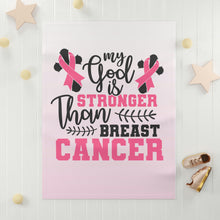 Load image into Gallery viewer, Breast Cancer Inspirational Pink Fleece Blanket