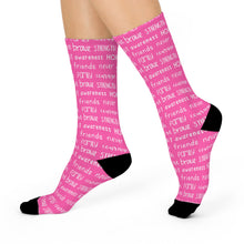 Load image into Gallery viewer, 💖 Support in Every Step: Breast Cancer Awareness Cozy Cushioned Crew Socks 💖
