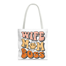 Load image into Gallery viewer, Wife Mom Boss Tote Bag
