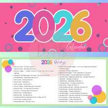 Load image into Gallery viewer, Jazzy Girl 2026 Desktop Calendar | Stylish 11x5 Desk Planner
