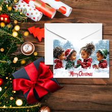 Load image into Gallery viewer, Handmade Christmas Greeting Card Set - Unique AI-Generated Festive Designs
