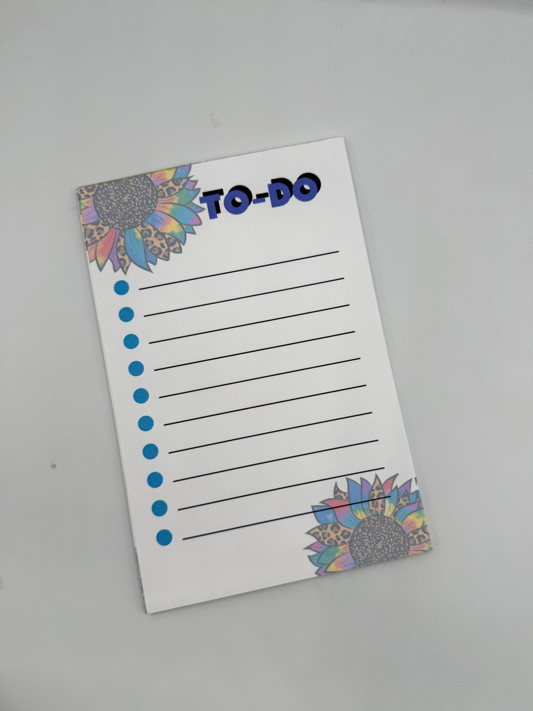 Sunflower To-Do List Notepad – Colorful Checklist Pad